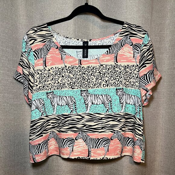 Minkpink Safari Animal Print Criss Cross Open Back Top Size S - Picture 10 of 13